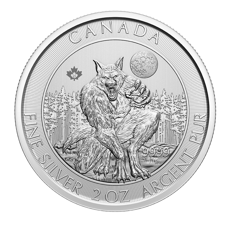 Image for 2 oz Silver Coin - Werewolf Creatures of the North (2021) from TD Precious Metals